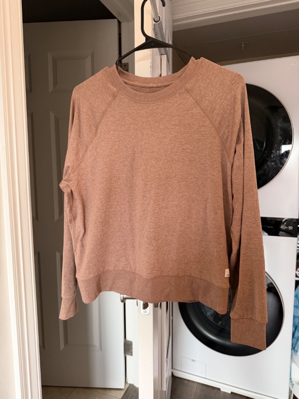 Vuori Heathered Mauve Raglan Crewneck Sweatshirt Size Small